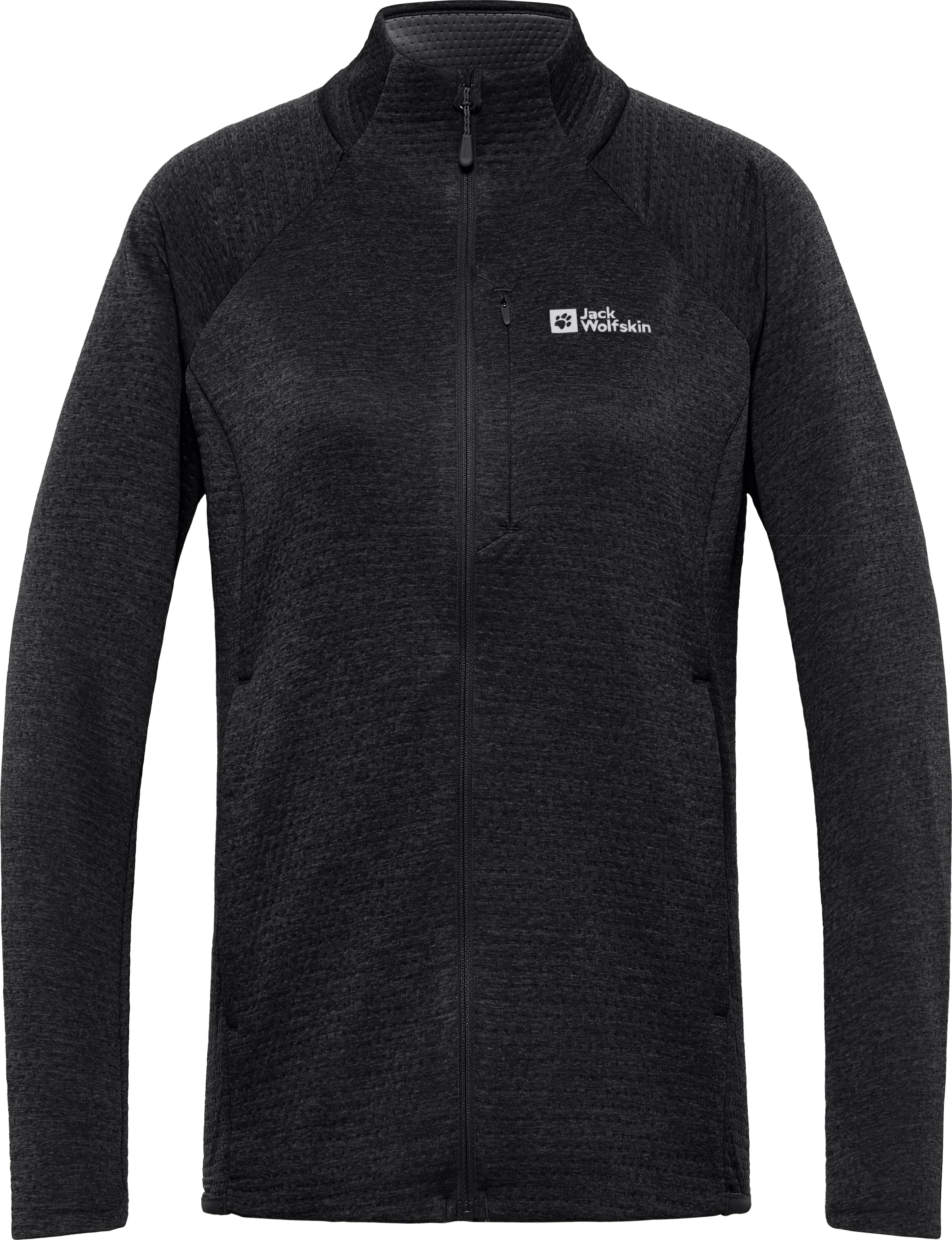 Veste en polaire fonctionnelle JACK WOLFSKIN en noir : devant