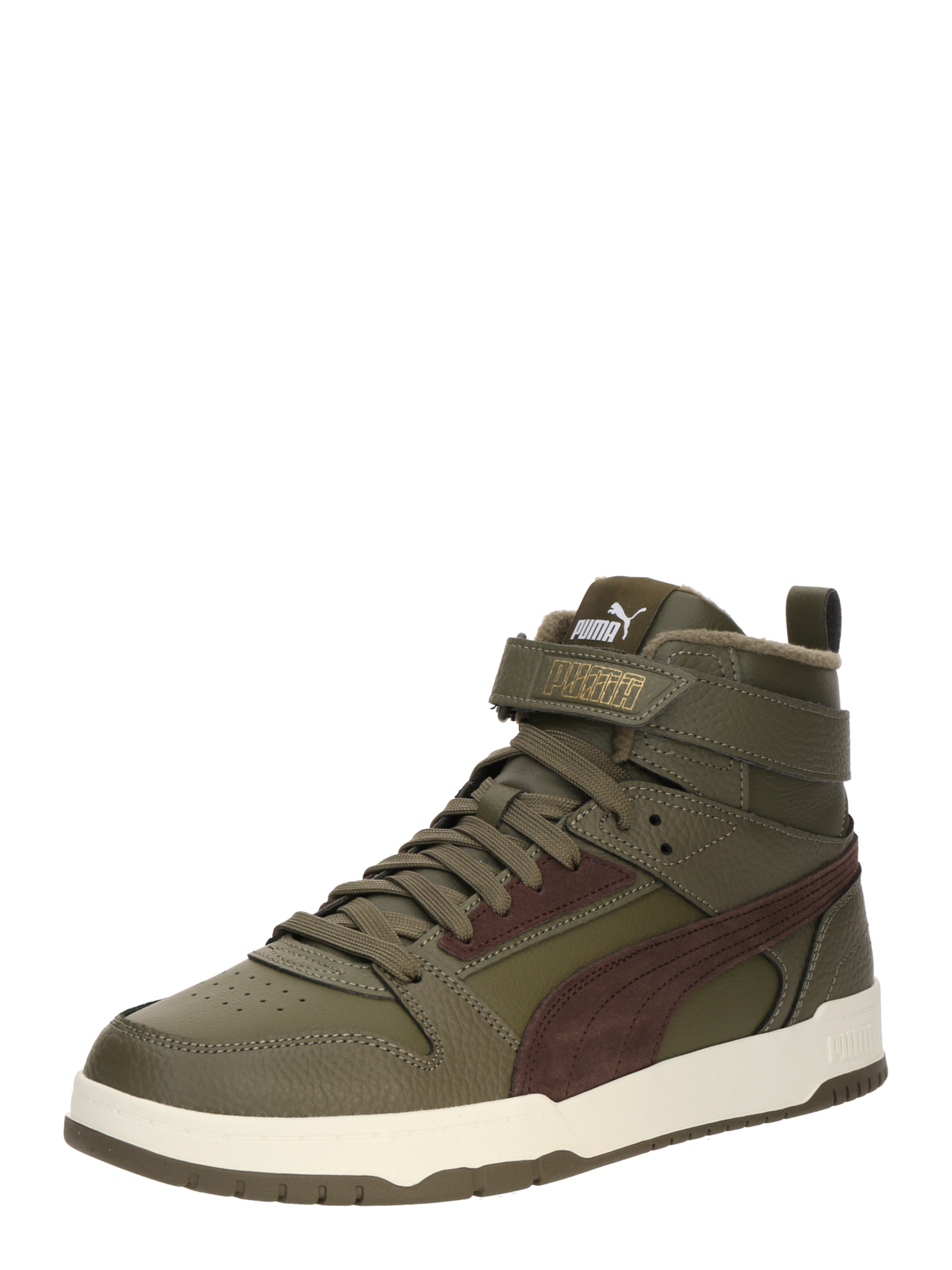 PUMA High-Top Sneakers in Green: front