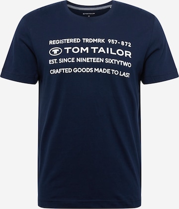 T-Shirt TOM TAILOR en bleu : devant