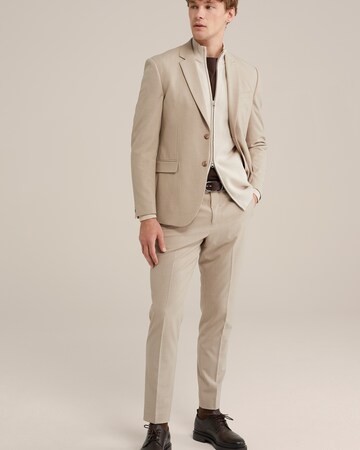 Coupe slim Pantalon à plis WE Fashion en beige