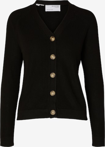 SELECTED FEMME Knit cardigan in Black: front