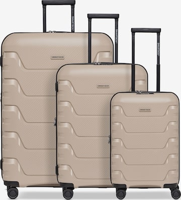 Ensemble de bagages Smartbox en beige : devant