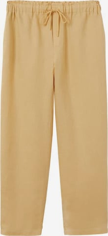 MANGO Pants 'Linen' in Beige: front