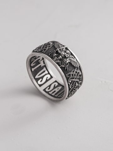 REYTEL Ring 'SAINT MICHAEL' in Silber: Vorderseite