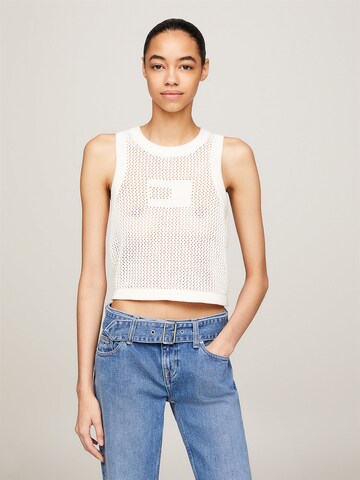 Tommy Jeans Top in White: front