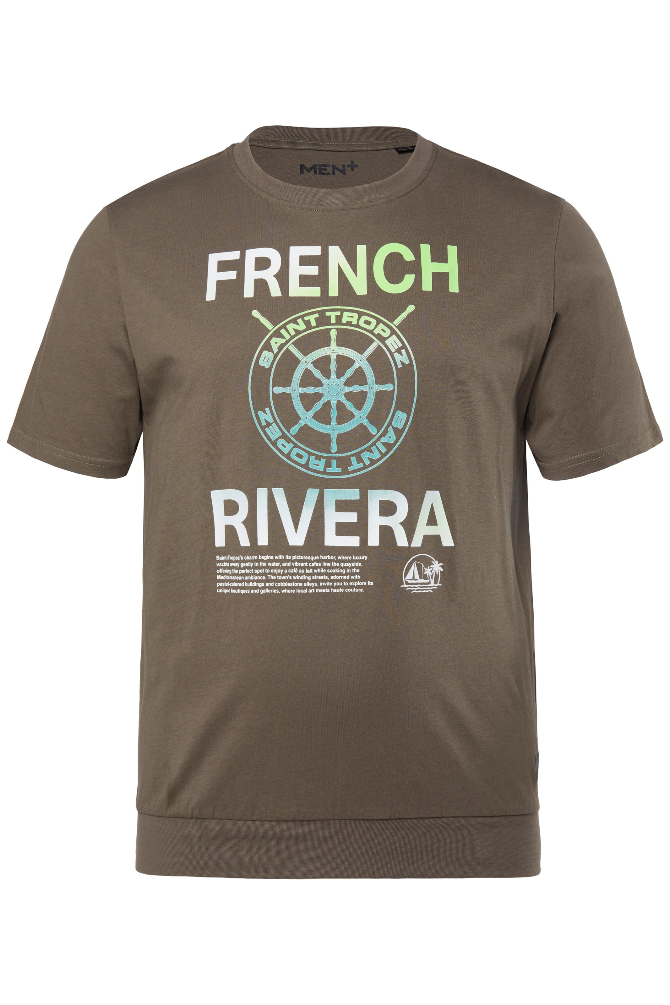 Men Plus Shirt in Grijs: voorkant