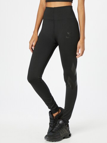 Hummel - Skinny Calças de desporto 'Paris' em preto: frente