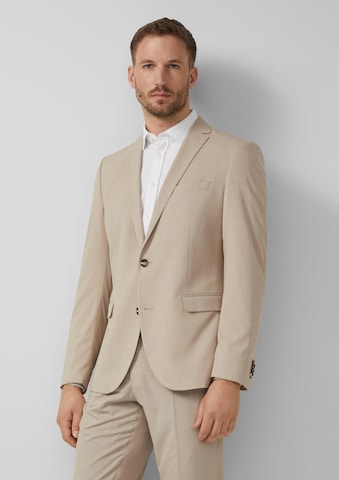Slim fit Giacca da completo di s.Oliver in beige: frontale