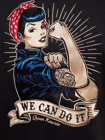 Queen Kerosin Sweatjacke 'We Can Do It'‌‌‌‌‌‌‌ in Lila