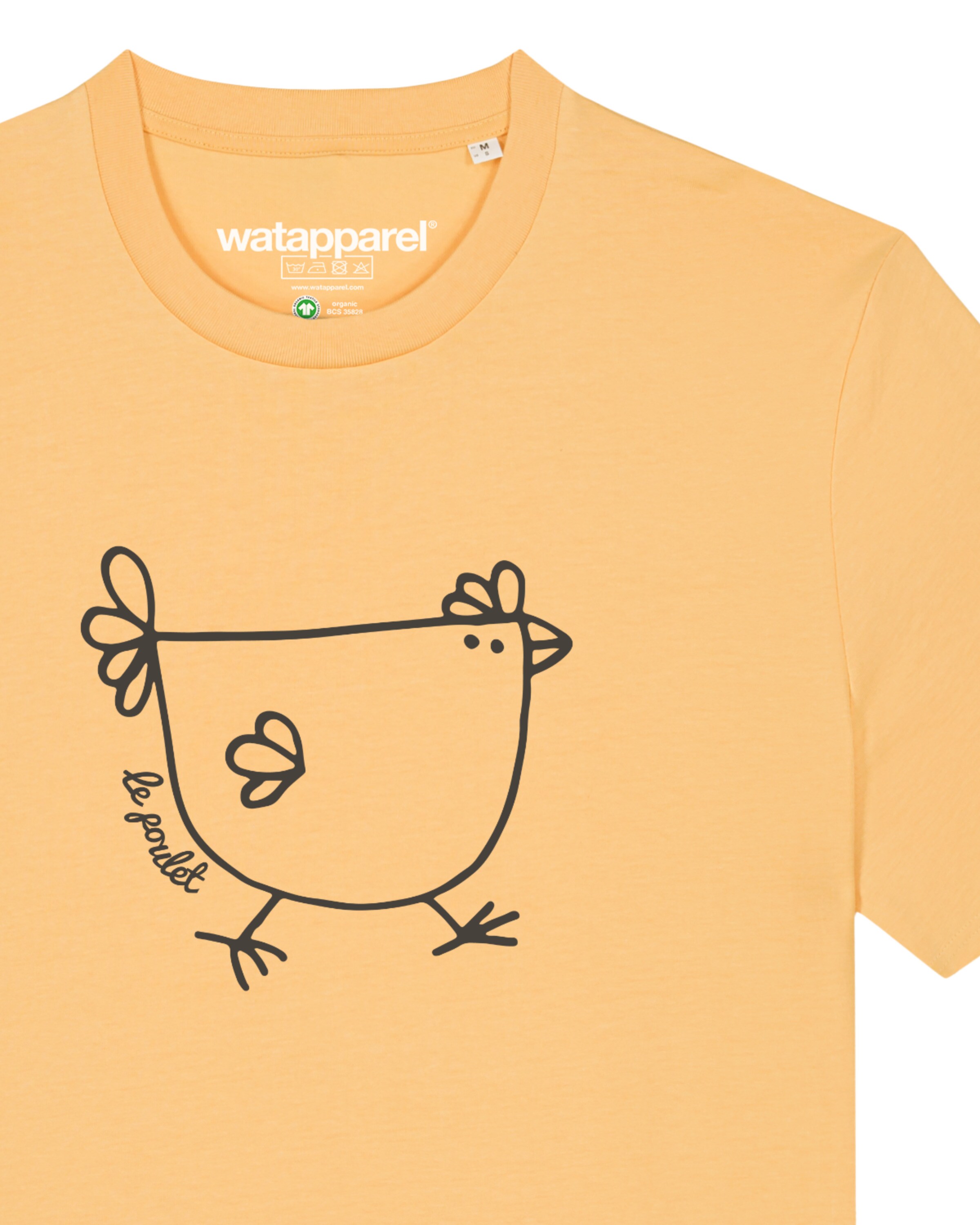 Watapparel Shirt 'Le poulet - das Huhn' in Orange