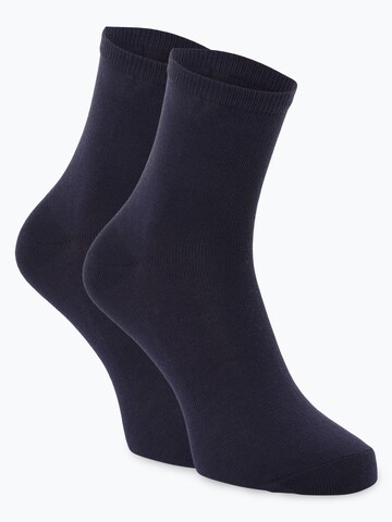 Marie Lund Socks in Blue: front