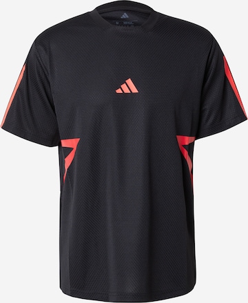 Tricou funcțional 'Tiro' de la ADIDAS SPORTSWEAR pe negru: față