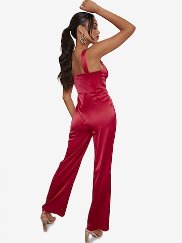 Tuta jumpsuit di Chi Chi London in rosso