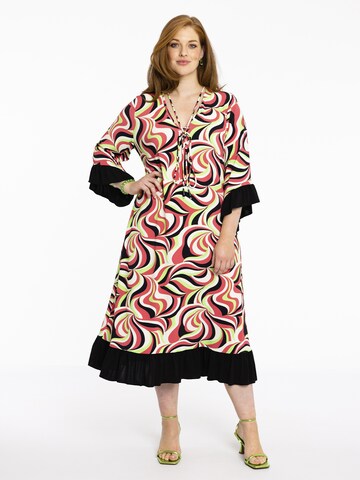 Yoek Dress in Mixed colors