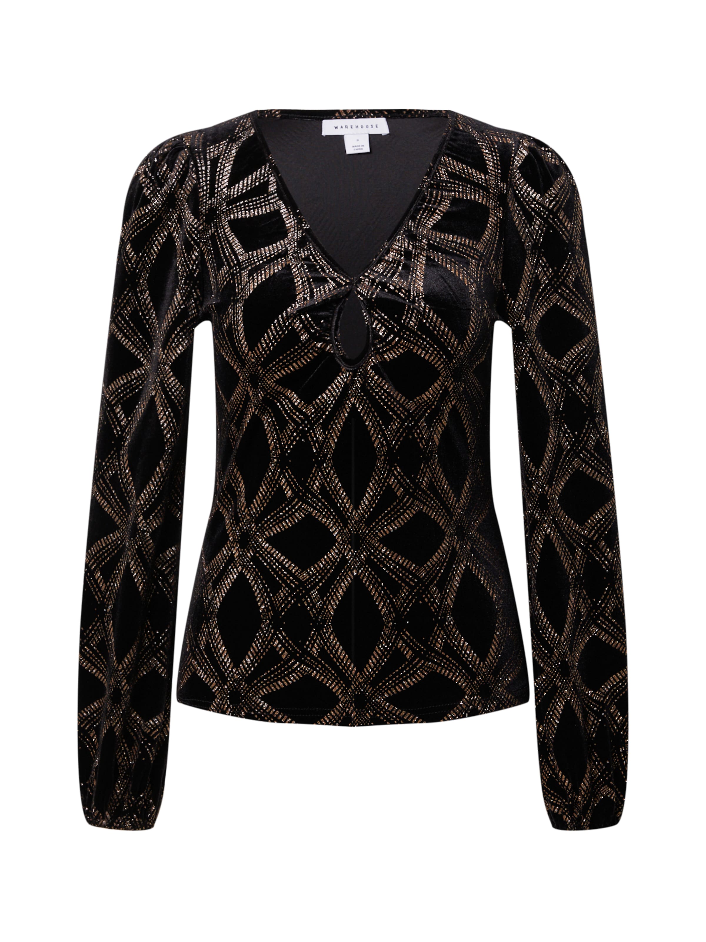 Warehouse Μπλουζάκι σε μαύρο: μπροστά