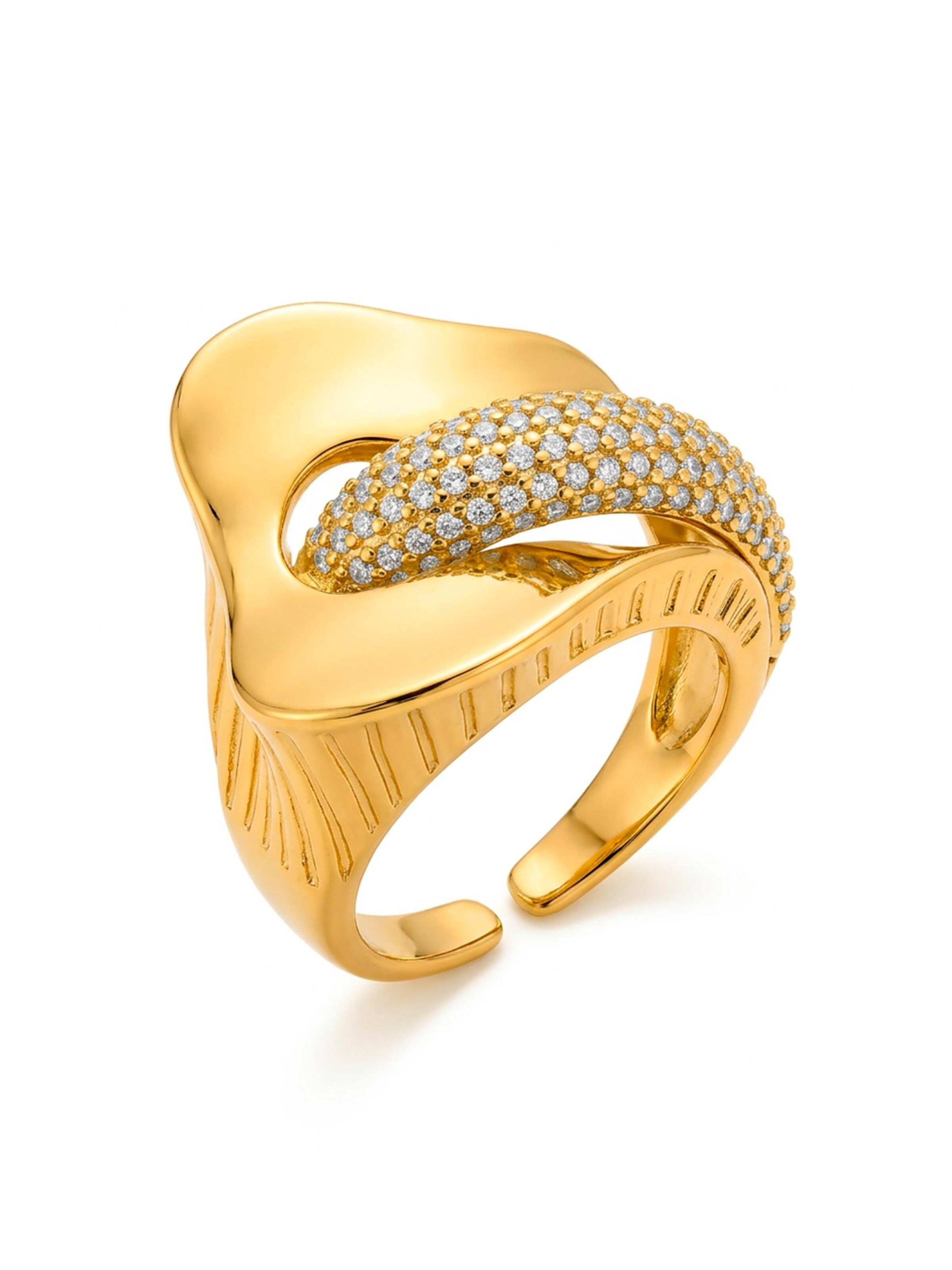 Luxenter Ring 'Lefri' in 50-60 in de kleur Goud, Productweergave