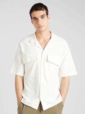 JACK & JONES Comfort fit Button Up Shirt 'LENNON' in White: front