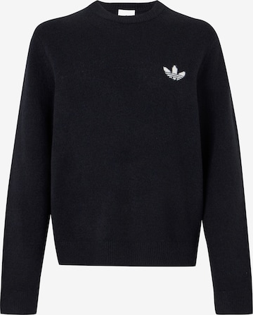 ADIDAS ORIGINALS Pullover 'Trefoil Essentials' in Schwarz: Vorderseite