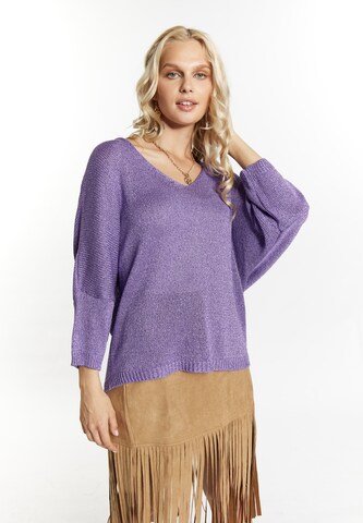 IZIA Sweater in Purple: front