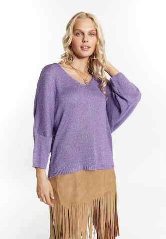 Pull-over IZIA en violet : devant