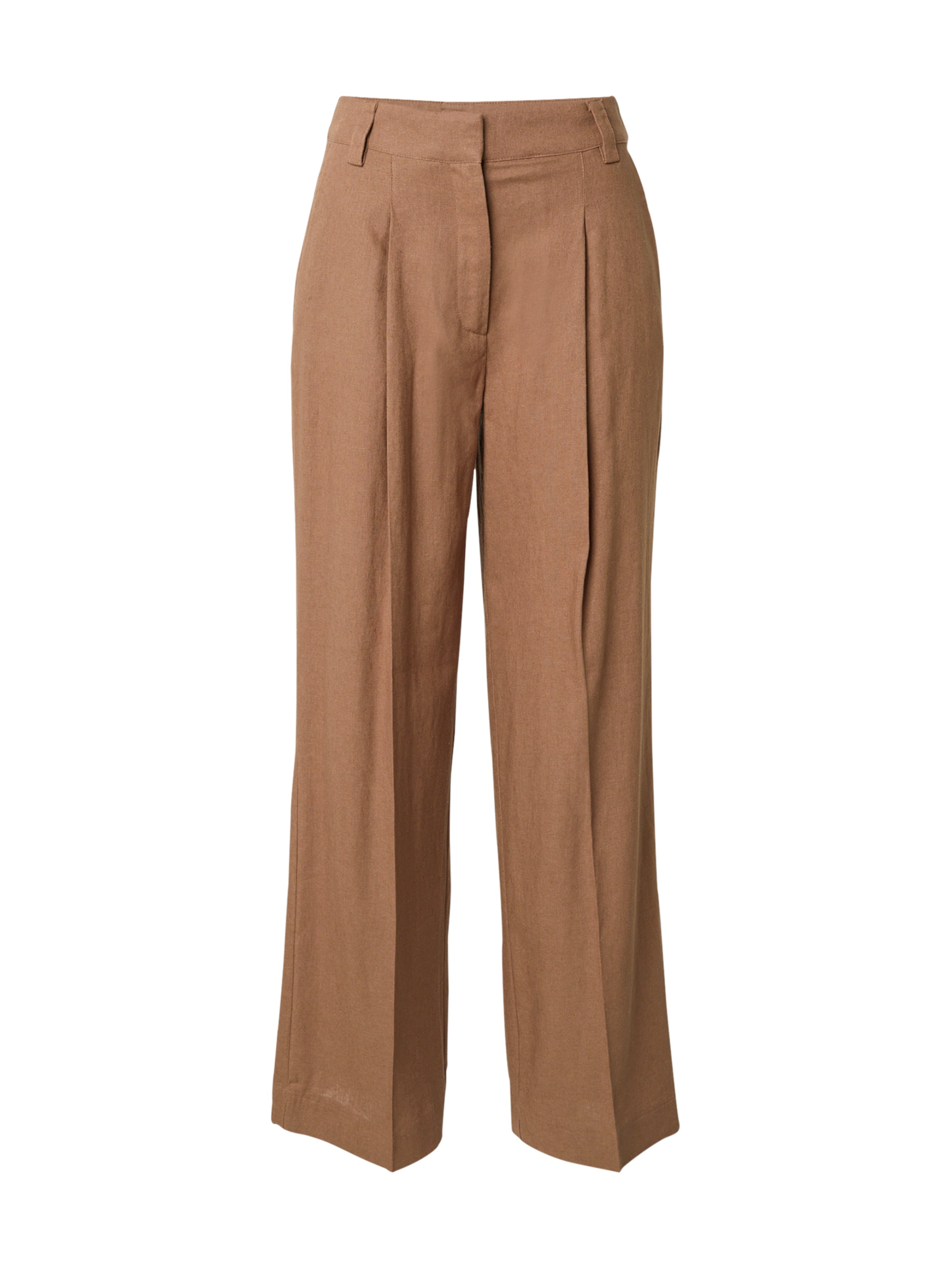 mbym Свободный крой Плиссированные брюки 'Cristiana' в Коричневый: спереди