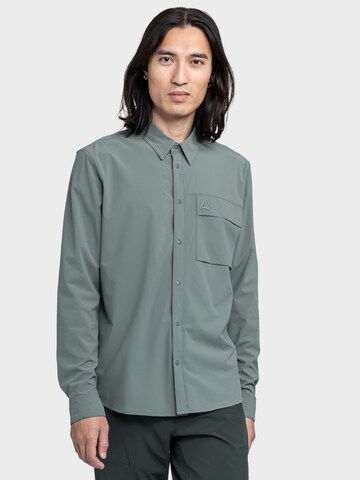 Schöffel Regular Fit Hemd 'Dunajec' in Grau: Vorderseite