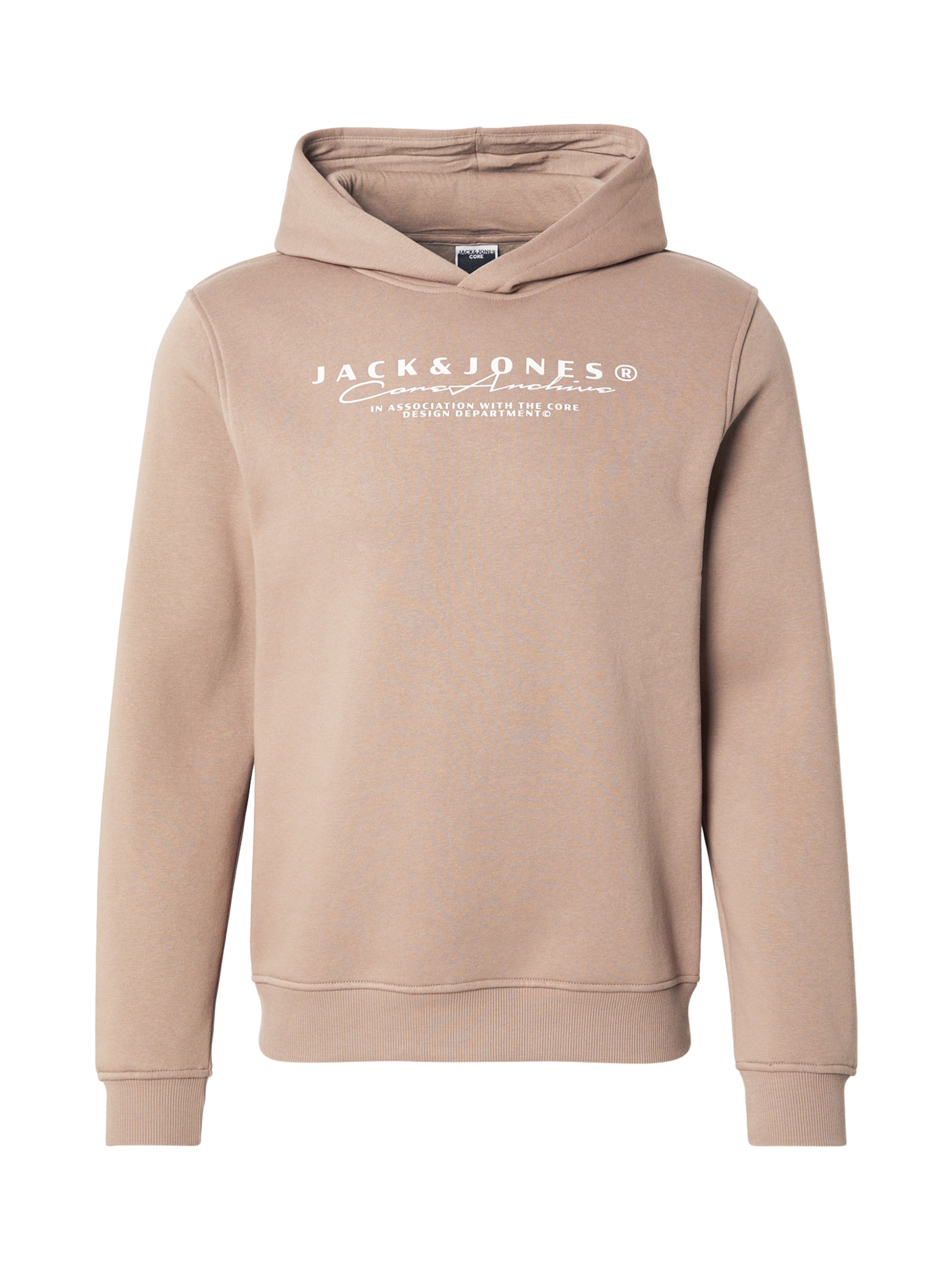 JACK & JONES Sweatshirt 'JCOPOINT' in Beige: front