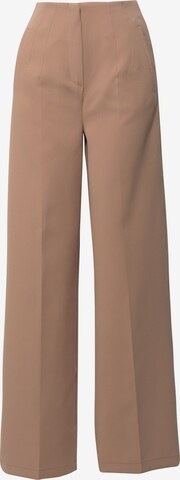 FRESHLIONS Loose fit Pleat-Front Pants 'Henna' in Brown: front