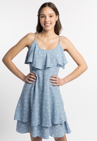 MYMO Summer Dress in Blue: front