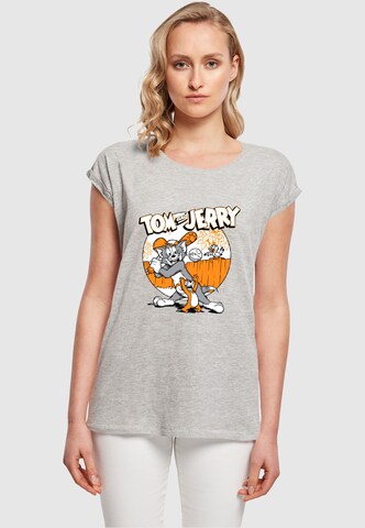 ABSOLUTE CULT T-Shirt 'Tom And Jerry - Baseball' in Grau: Vorderseite