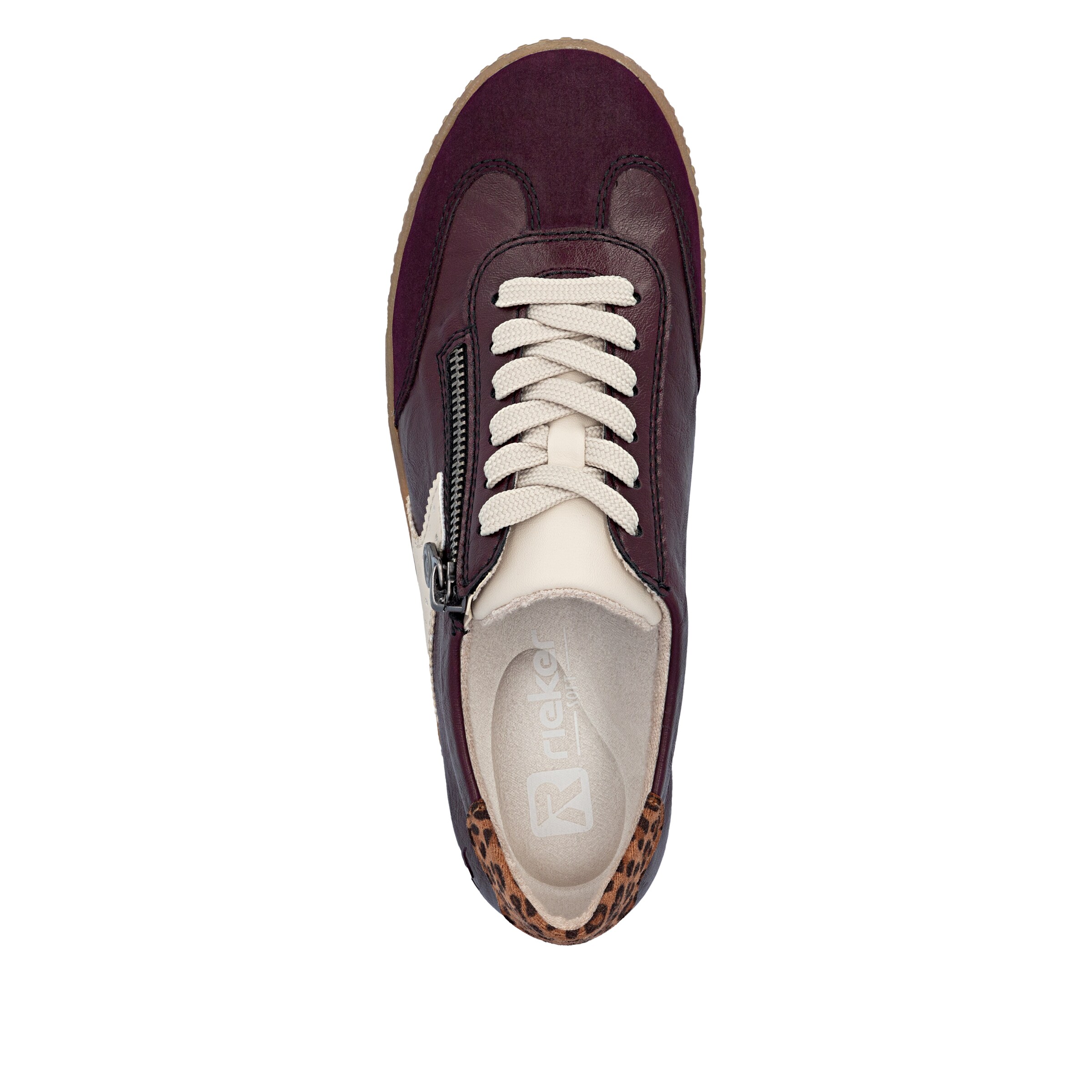 Baskets basses Rieker en rouge