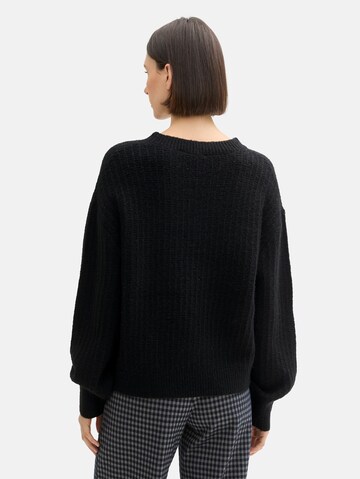 TOM TAILOR Strickpullover in Schwarz