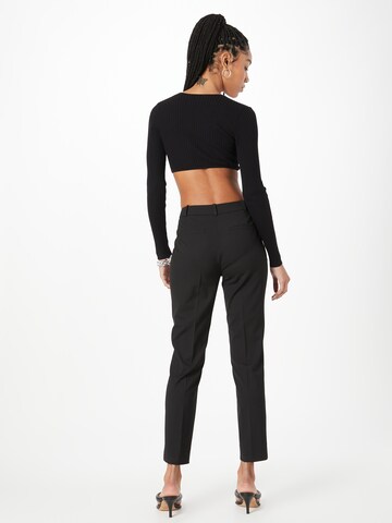 COMMA Slimfit Kalhoty s puky – černá