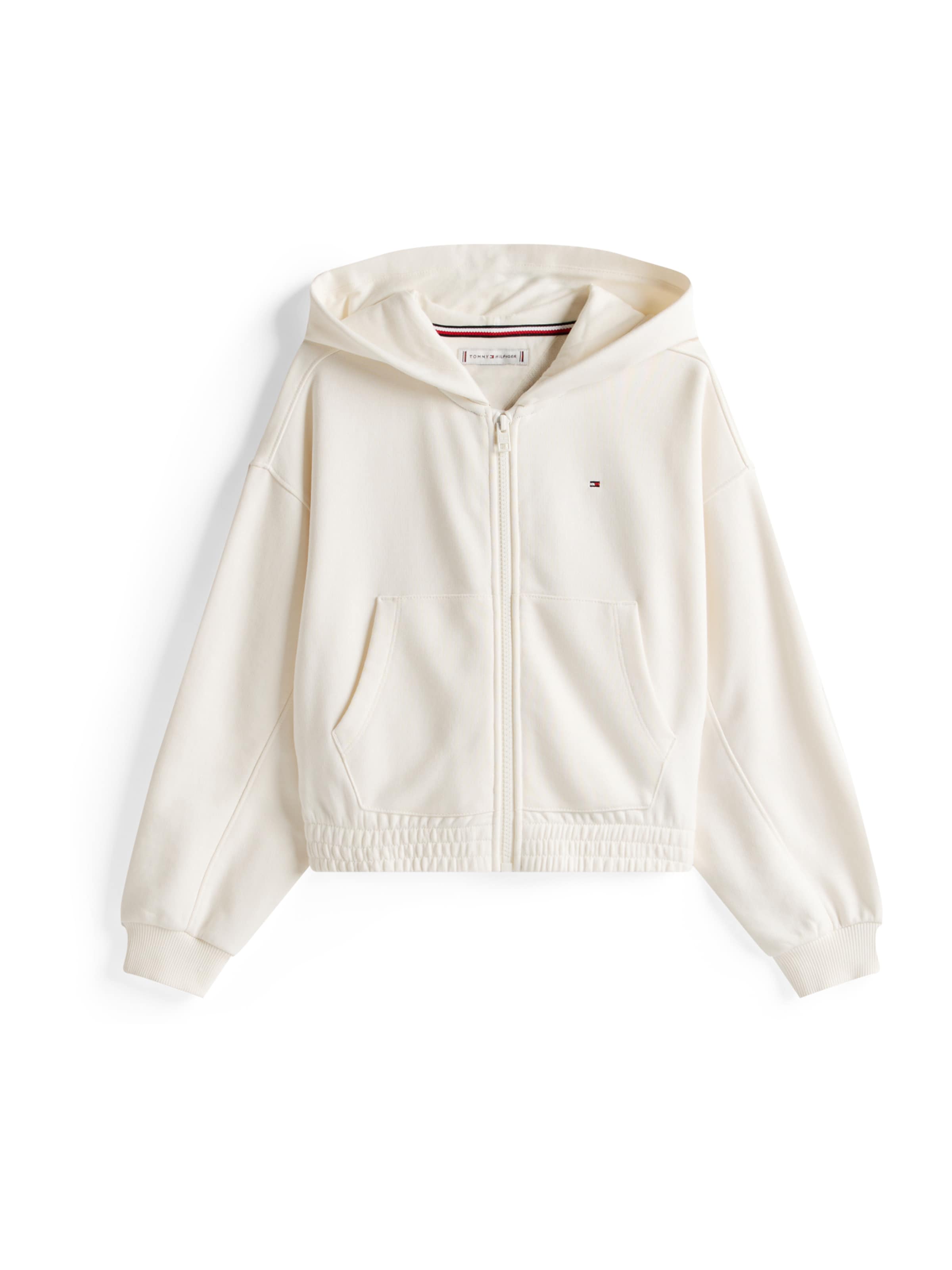 TOMMY HILFIGER Sweatjacka i vit: framsida