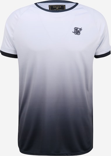 SikSilk T-Shirt en bleu marine / blanc, Vue avec produit