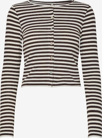Cardigan 'PCLaya' PIECES en marron : devant