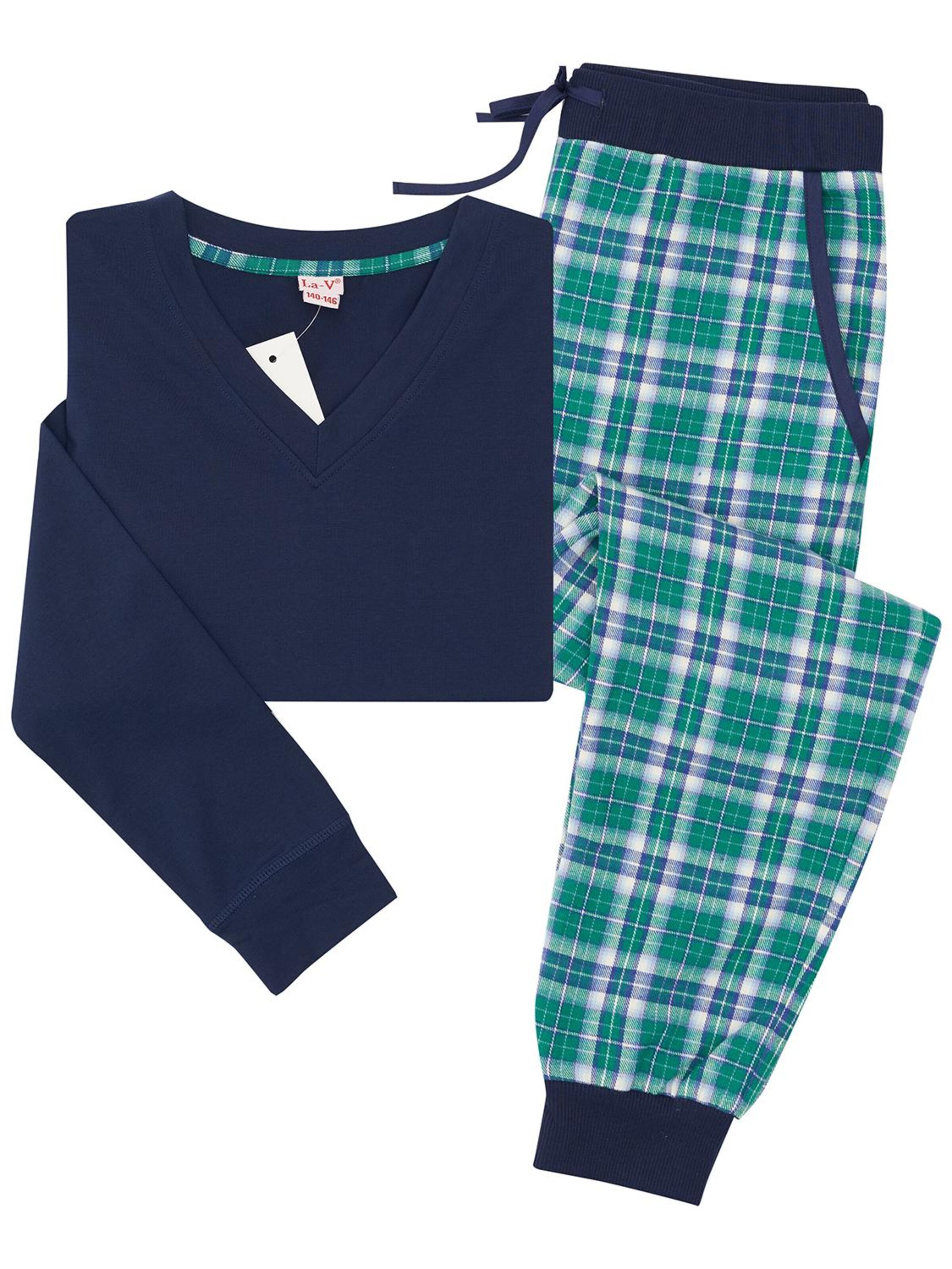 La V Pajamas in Blue