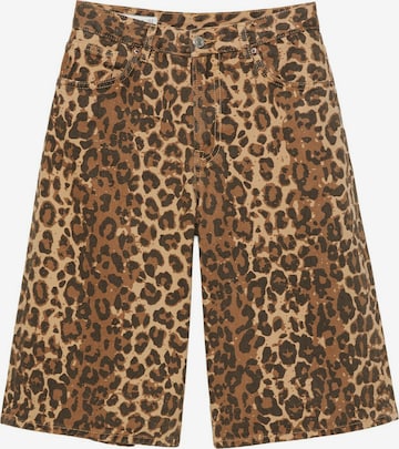 Pull&Bear Wide Leg Farkut värissä ruskea: etupuoli