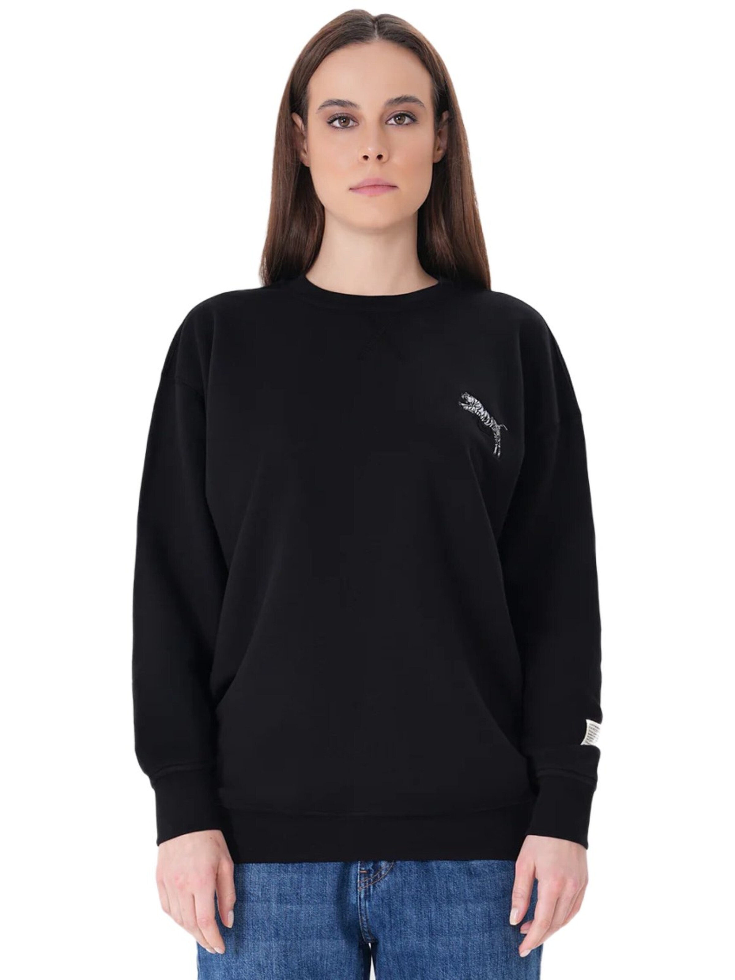 UNIQVIBE Sweatshirt in Zwart: voorkant