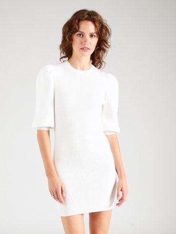 GLAMOROUS Úpletové šaty – bílá: přední strana