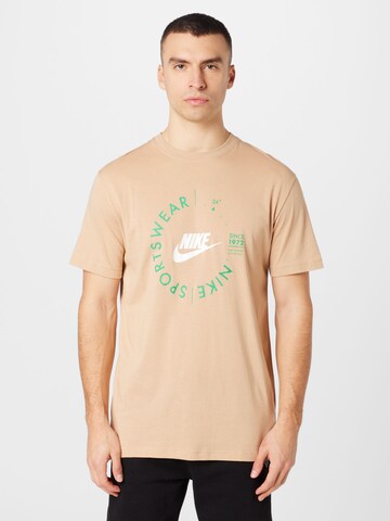 Nike Sportswear Shirt in Beige: front