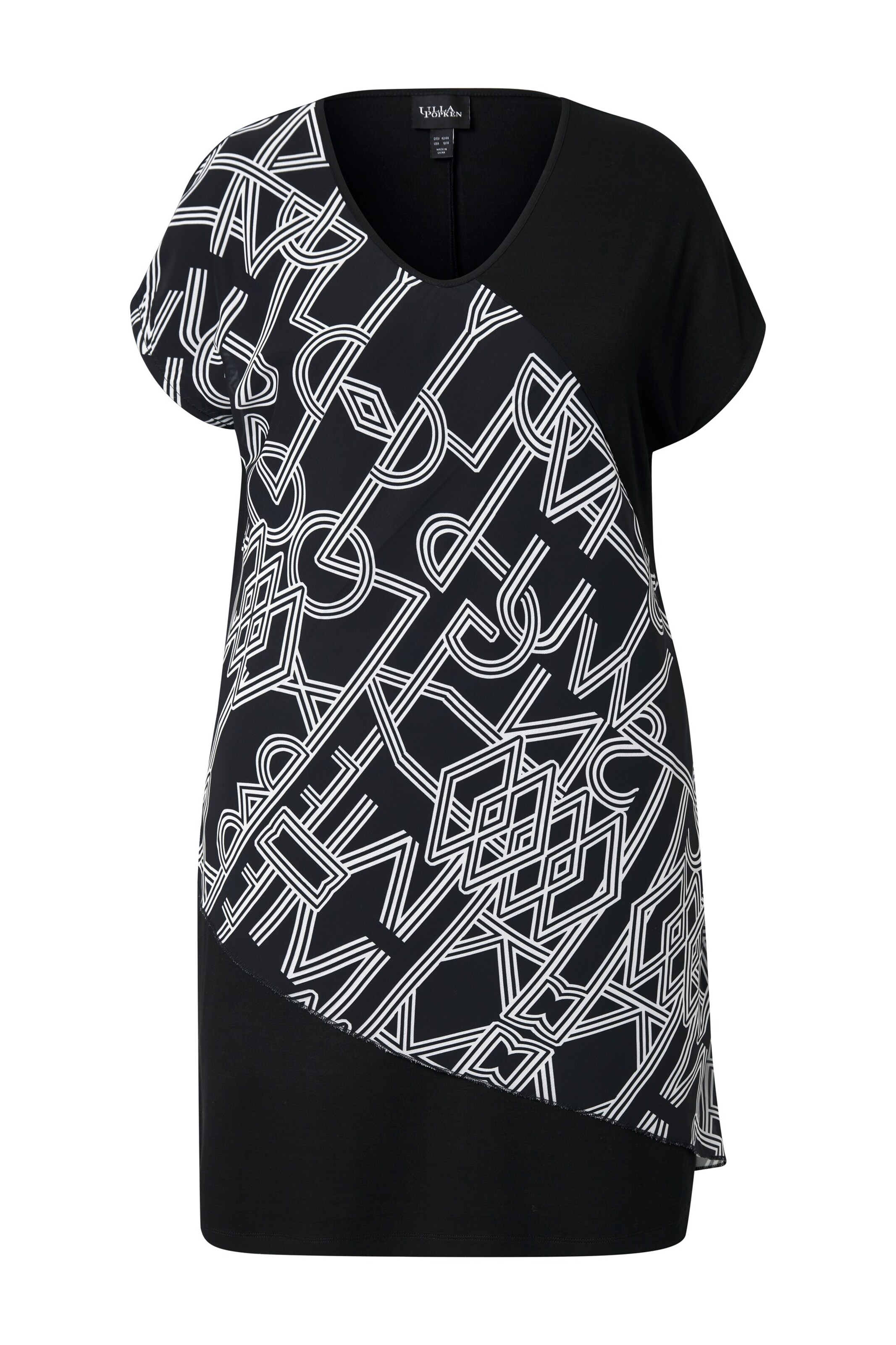 Ulla Popken Kleid in Schwarz: Vorderseite