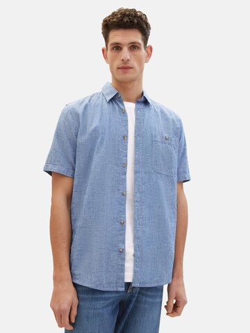 Coupe regular Chemise TOM TAILOR en bleu