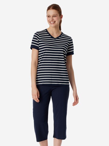 SCHIESSER Pajama 'Casual Essentials' in Blue