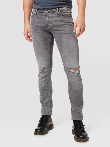 JACK & JONES - regular Vaquero 'GLENN' en gris: frente