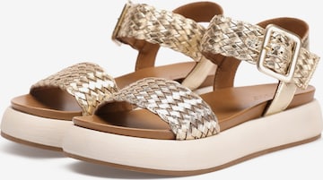 INUOVO Strap Sandals in Gold