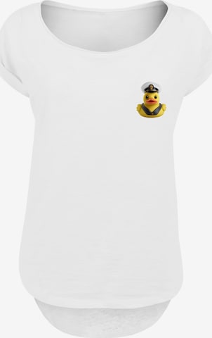 T-shirt 'Rubber Duck Captain' F4NT4STIC en blanc : devant