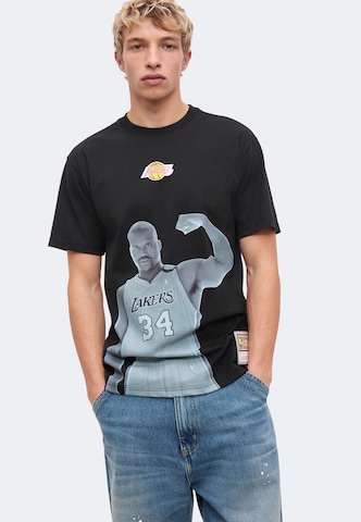 T-Shirt 'NBA PLAYER LAKERS - O'NEAL' Mitchell & Ness en noir : devant