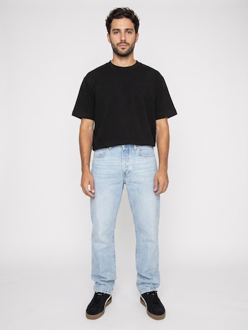 Only & Sons Baggy Jeans 'Onsedge Straight Light Blue Denim' in Blauw: voorkant