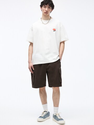 Pull&Bear Shirt 'CHEERIES' in Wit
